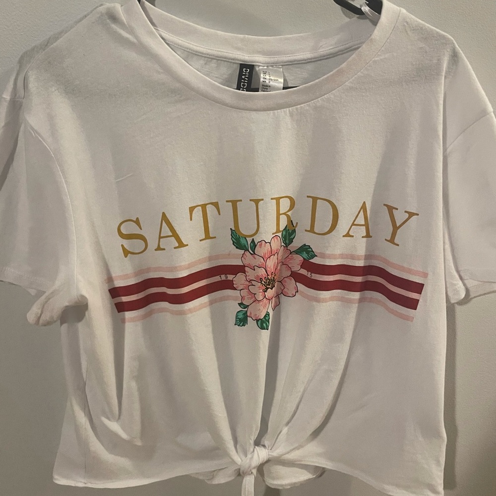 White H&M crop top size L